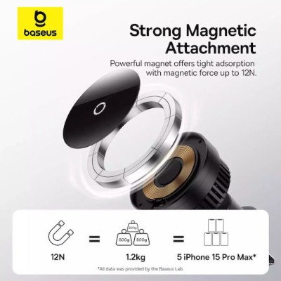 Baseus MagPro Wireless Car Charger 15W Black